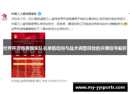 世界杯资格赛国家队名单新动向与战术调整释放的关键信号解析 世界杯资格赛国家队名单新动向与战术调整释放的关键信号解析